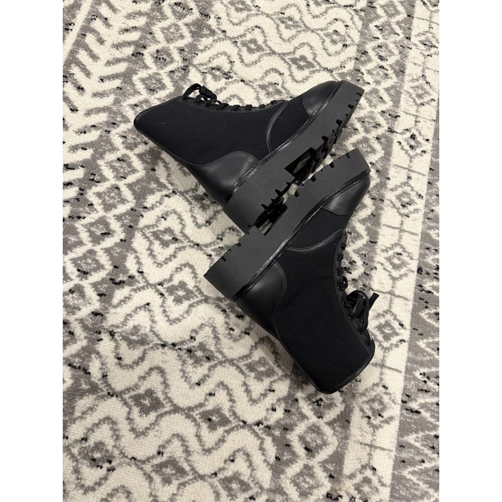 Grunge y2k Cecelia New York Chance Gold Chain black urban combat Boot women‎ 7.5 - Picture 5 of 6